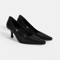 Kadın Siyah Deri Stiletto Kadın Siyah Deri Stiletto