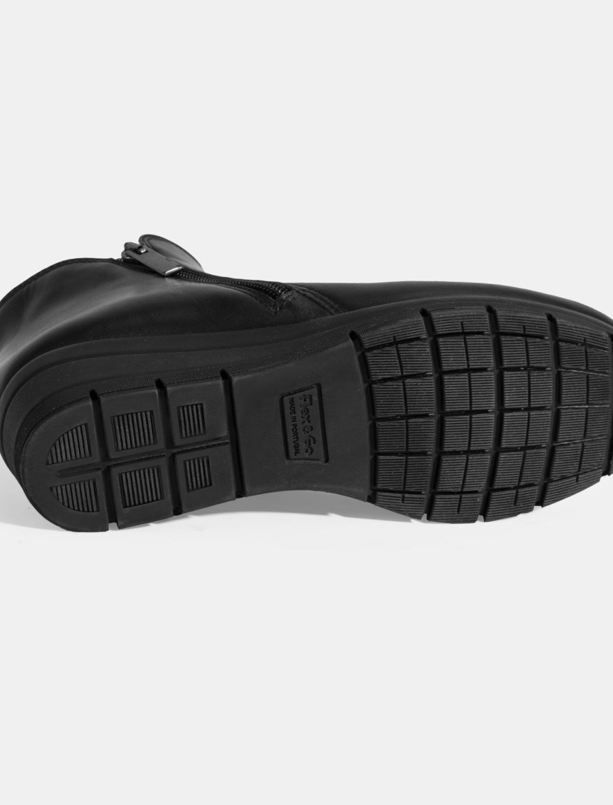 Kadın Siyah DesaComfort Çift Fermuarlı Deri Bot Kadın Siyah DesaComfort Çift Fermuarlı Deri Bot