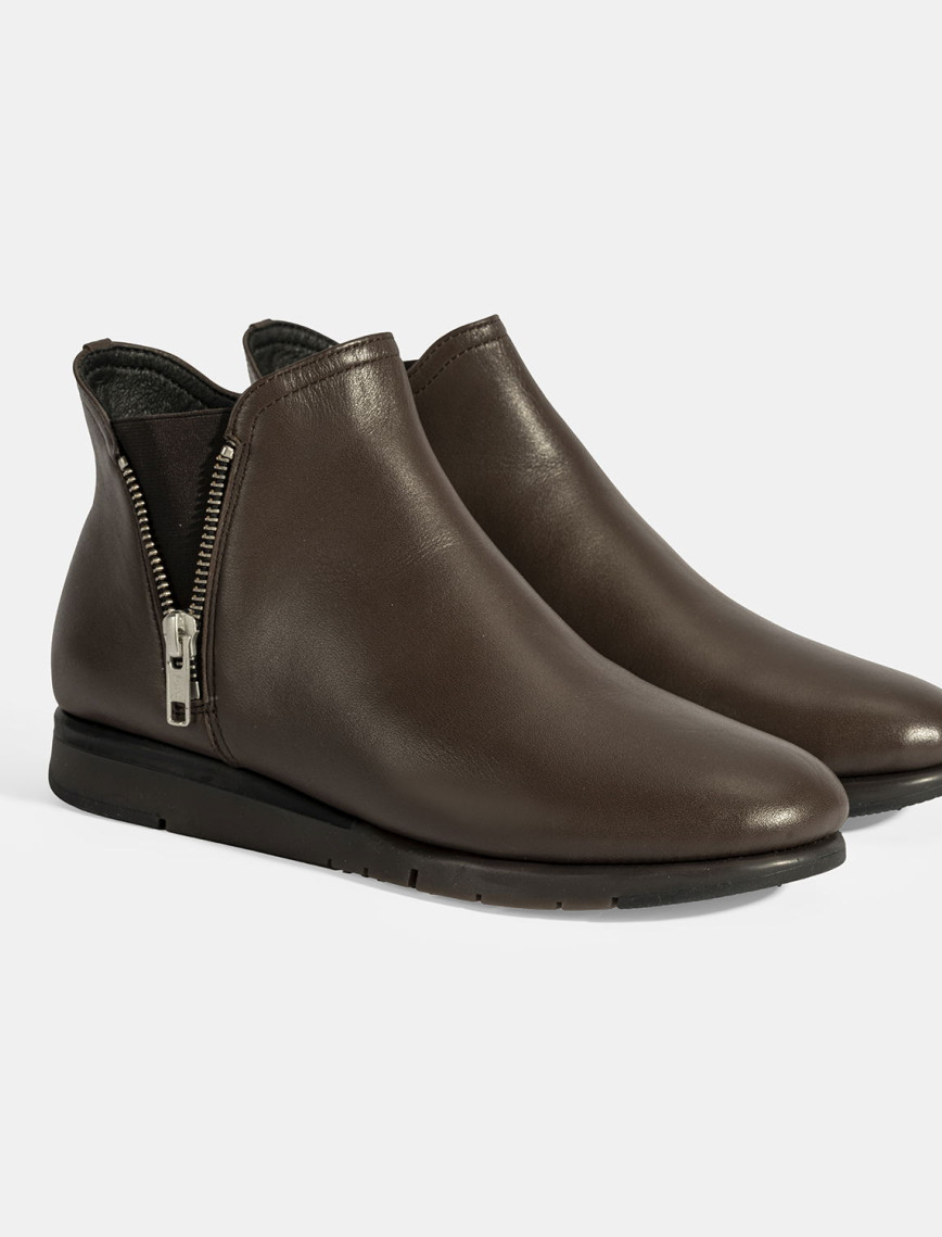 Kadın Kahve Fermuarlı DesaComfort Deri Bot Kadın Kahve Fermuarlı DesaComfort Deri Bot