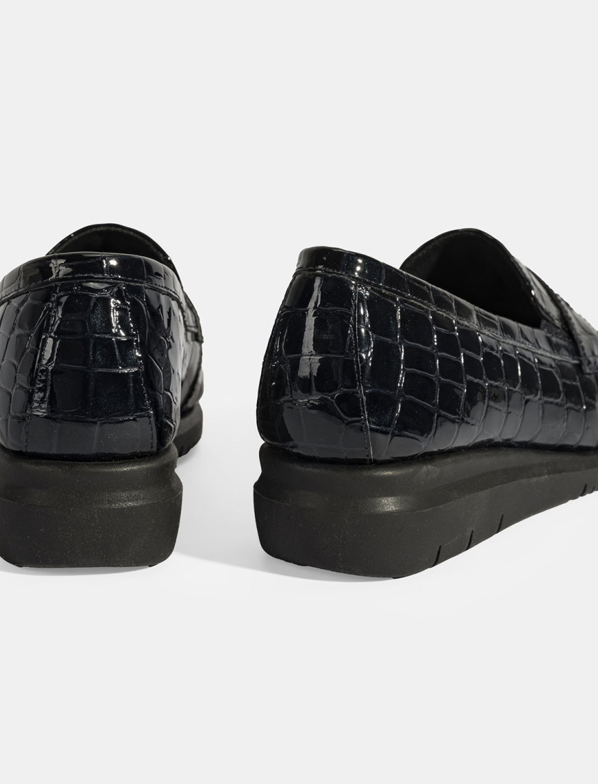 Kadın Lacivert DesaComfort Dolgu Topuklu Deri Ayakkabı Kadın Lacivert DesaComfort Dolgu Topuklu Deri Ayakkabı