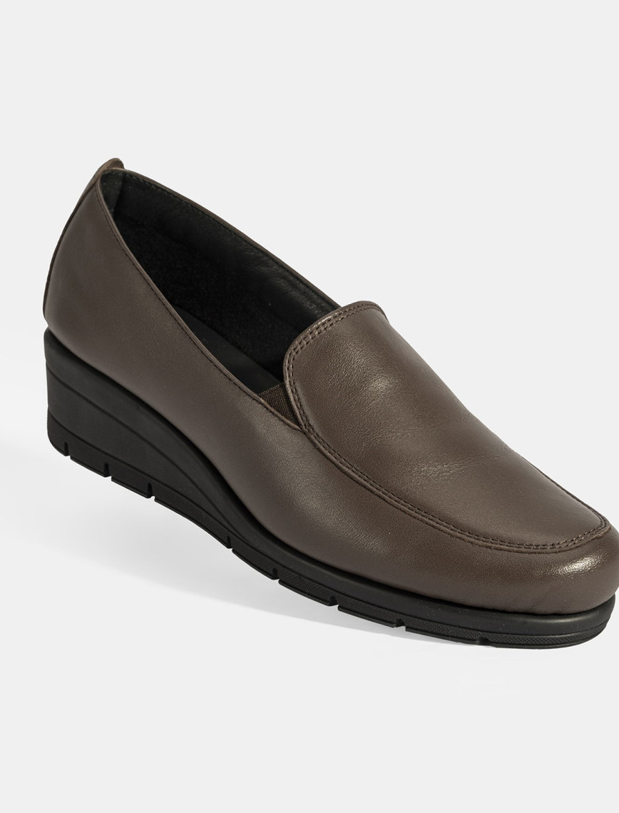 Kadın Kahve DesaComfort Dolgu Topuklu Deri Ayakkabı