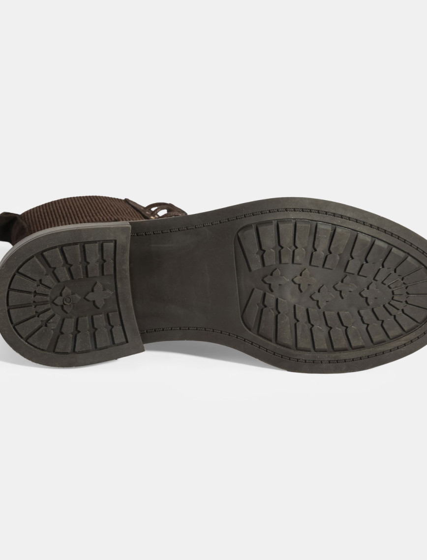 Kadın Kahve Lastik Detaylı Bağcıklı Süet Postal Bot Kadın Kahve Lastik Detaylı Bağcıklı Süet Postal Bot