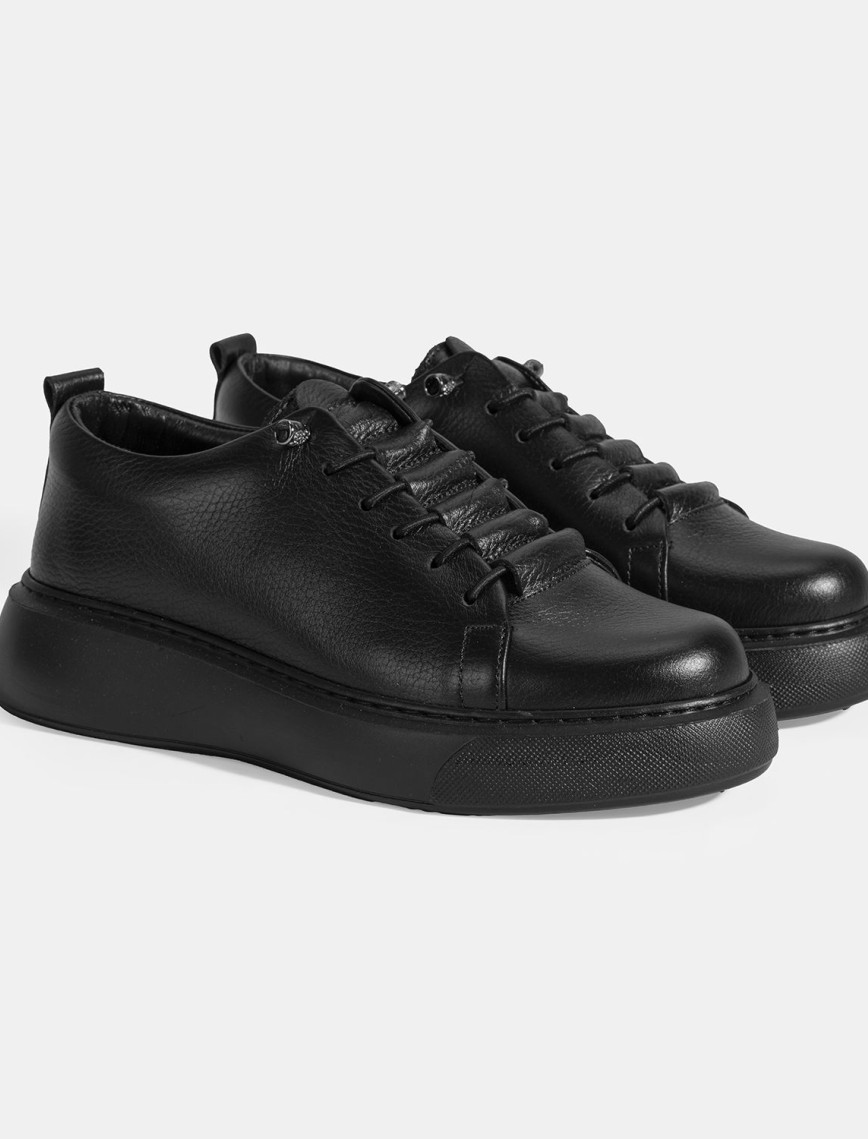 Kadın Kahve Bağcıklı Deri Spor Ayakkabı Kadın Kahve Bağcıklı Deri Spor Ayakkabı