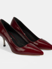 Kadın Bordo Deri Stiletto Kadın Bordo Deri Stiletto