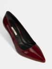 Kadın Bordo Deri Stiletto Kadın Bordo Deri Stiletto