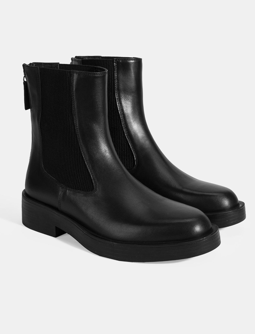 Kadın Kahve Lastikli Deri Chelsea Bot Kadın Kahve Lastikli Deri Chelsea Bot