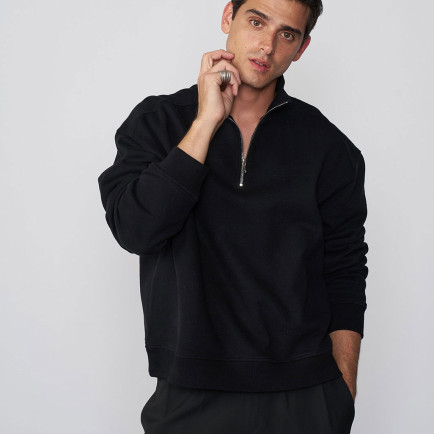 Dik Yaka Oversize Sweatshirt