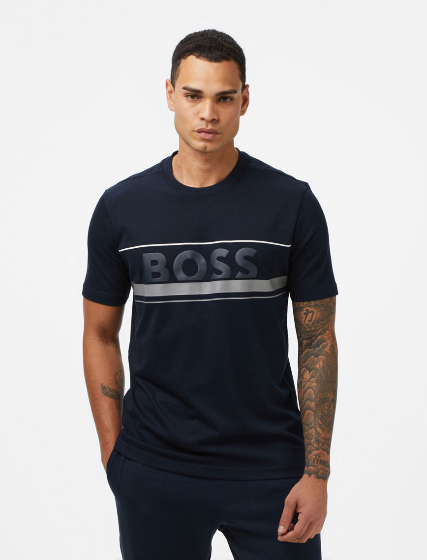 Boss Iconic Erkek Koyu Mavi T-Shirt Boss Iconic Erkek Koyu Mavi T-Shirt