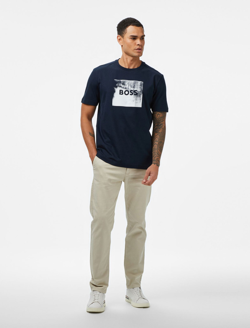 Boss Wheel Erkek Koyu Mavi T-Shirt Boss Wheel Erkek Koyu Mavi T-Shirt