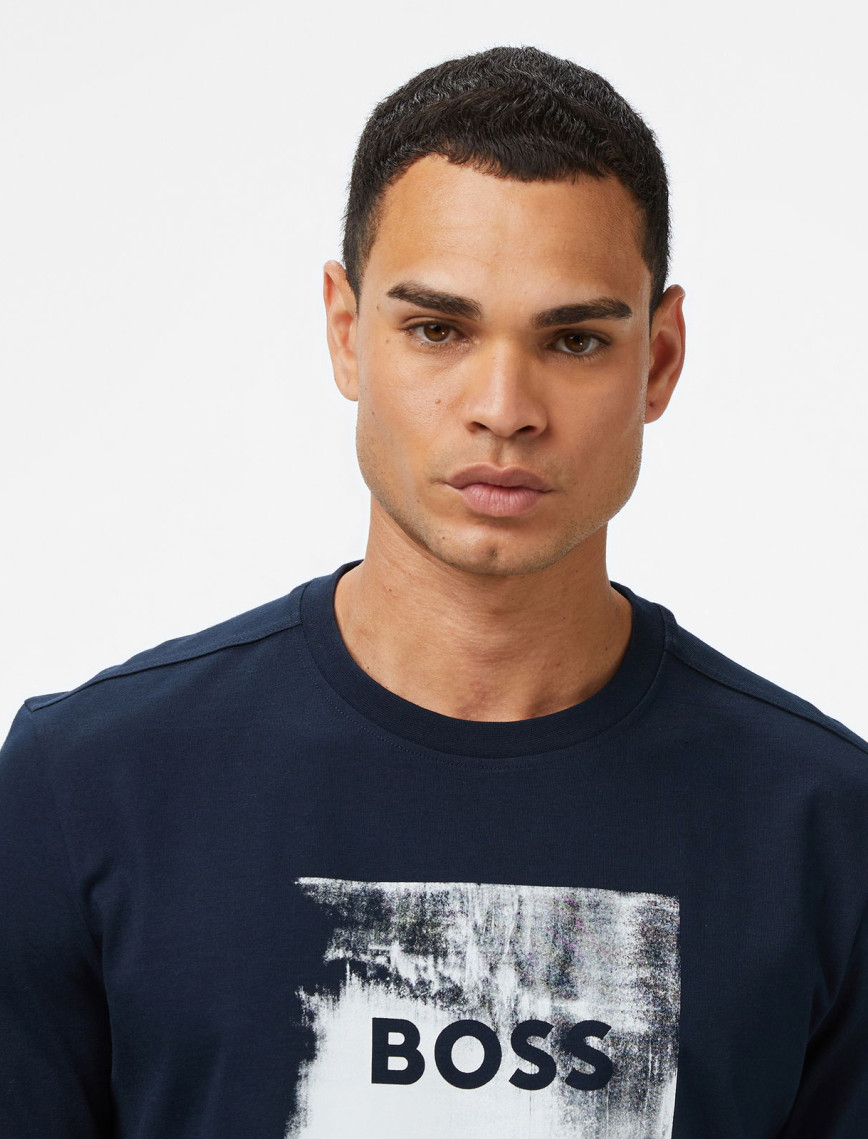 Boss Wheel Erkek Koyu Mavi T-Shirt Boss Wheel Erkek Koyu Mavi T-Shirt