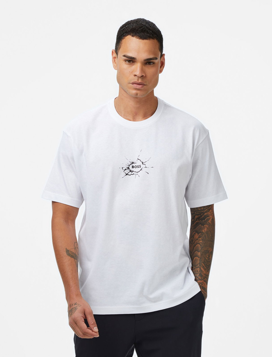 Boss Voyage Erkek Beyaz T-Shirt Boss Voyage Erkek Beyaz T-Shirt