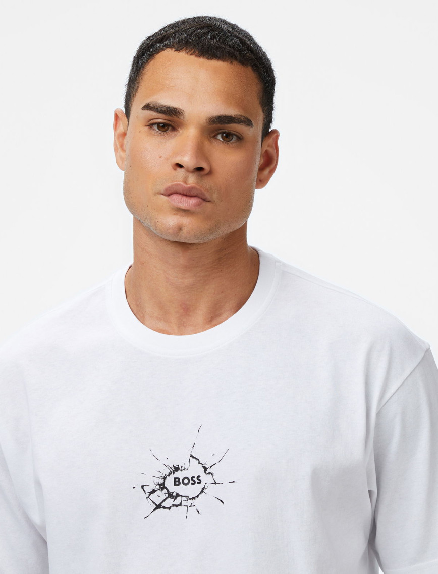 Boss Voyage Erkek Beyaz T-Shirt Boss Voyage Erkek Beyaz T-Shirt