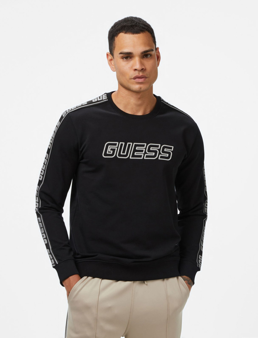 Guess Arlo Erkek Siyah Sweatshirt Guess Arlo Erkek Siyah Sweatshirt