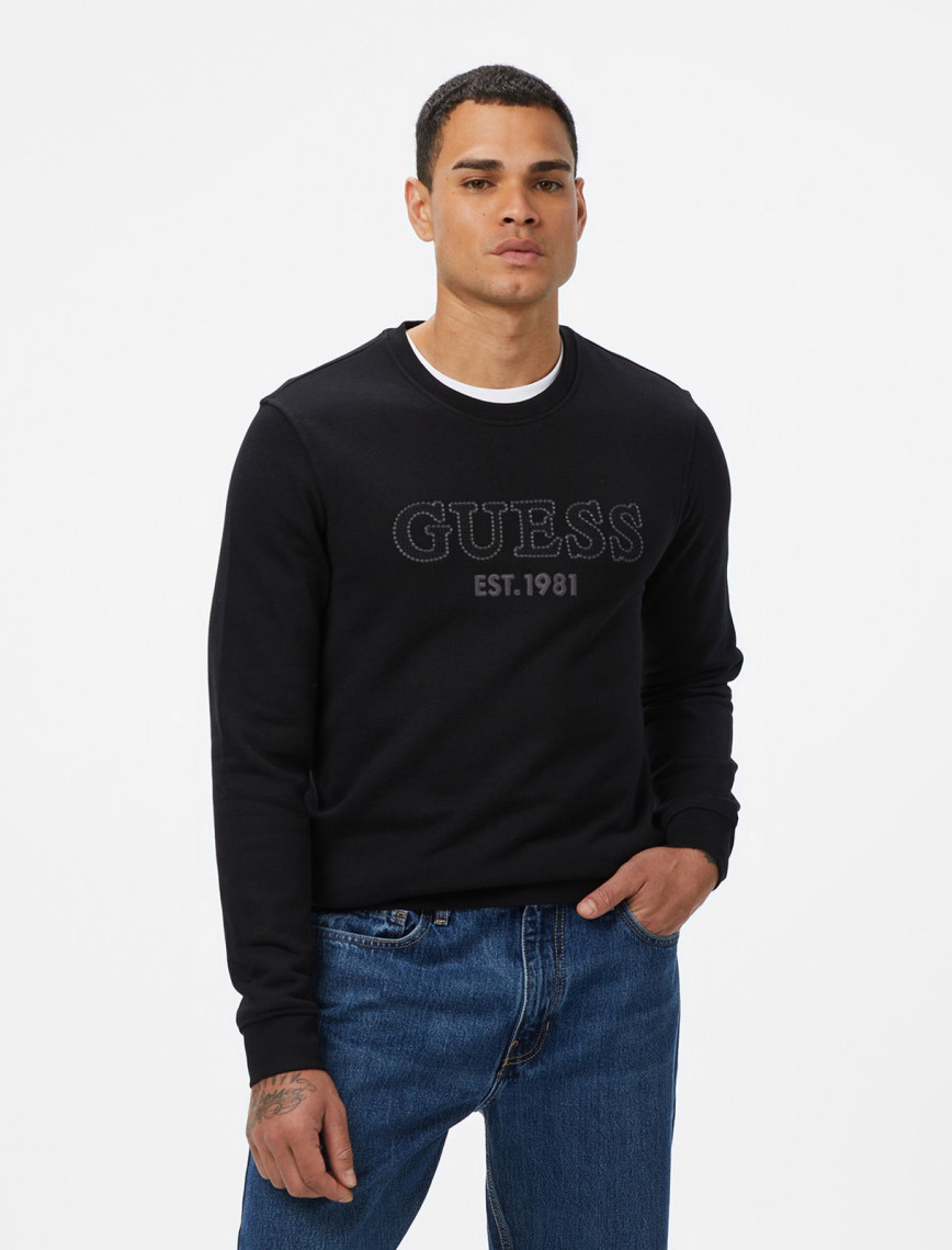 Guess Beau Erkek Siyah Sweatshirt Guess Beau Erkek Siyah Sweatshirt