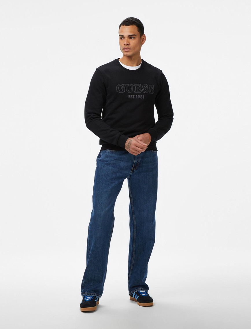 Guess Beau Erkek Siyah Sweatshirt Guess Beau Erkek Siyah Sweatshirt
