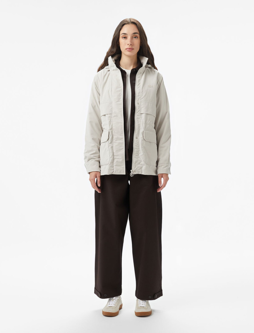 Lacoste Kadın Kapüşonlu Beyaz Mont Lacoste Kadın Kapüşonlu Beyaz Mont