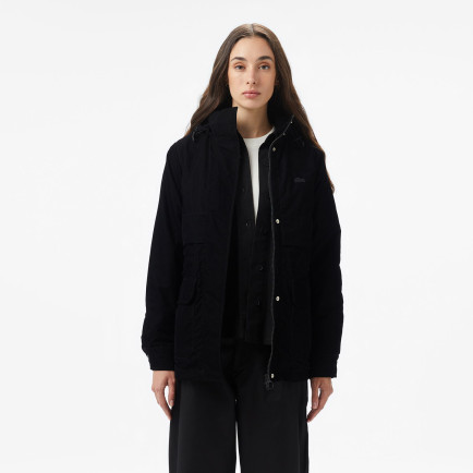 Lacoste Kadın Kapüşonlu Siyah Mont Lacoste Kadın Kapüşonlu Siyah Mont