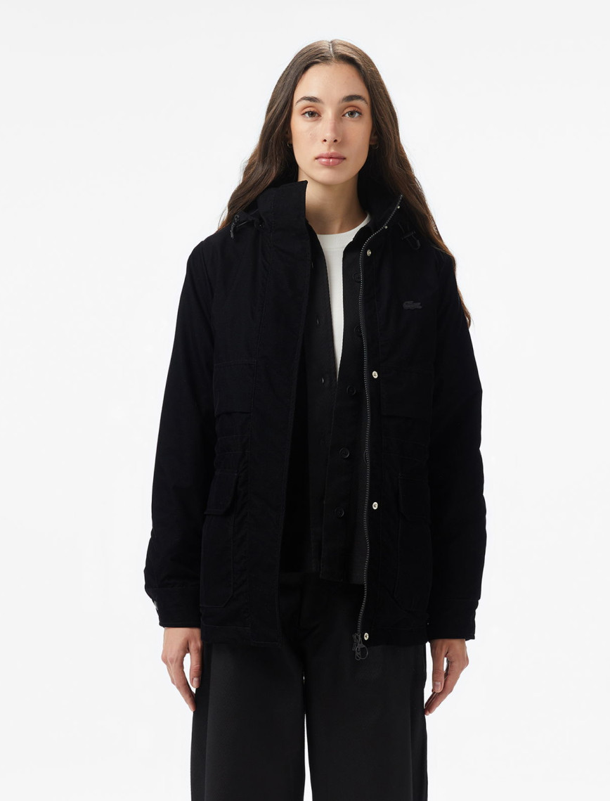 Lacoste Kadın Kapüşonlu Siyah Mont Lacoste Kadın Kapüşonlu Siyah Mont