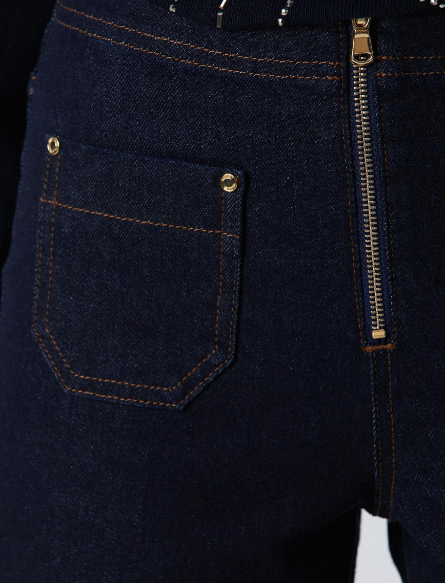 Network Kadın Lacivert Denim Pantolon