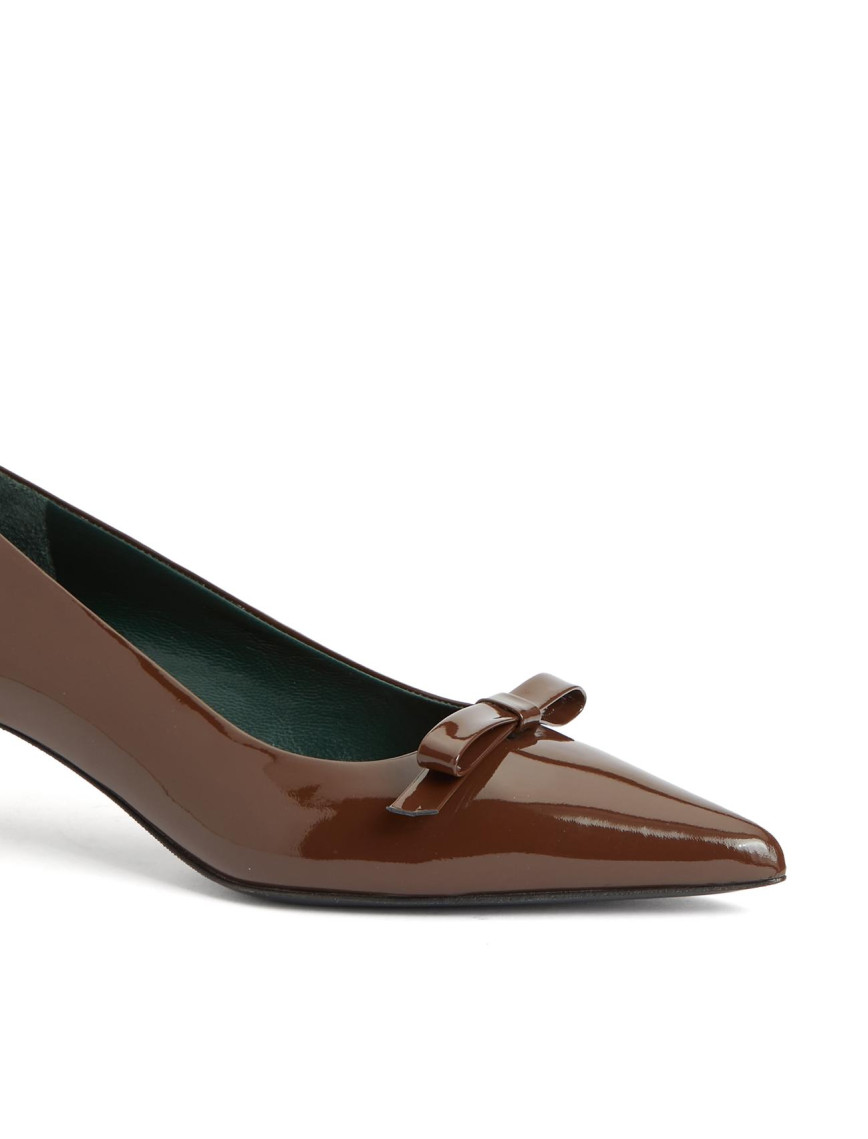 George Hogg Kadın Kahverengi Rugan Deri Topuklu Ayakkabı George Hogg Kadın Kahverengi Rugan Deri Topuklu Ayakkabı