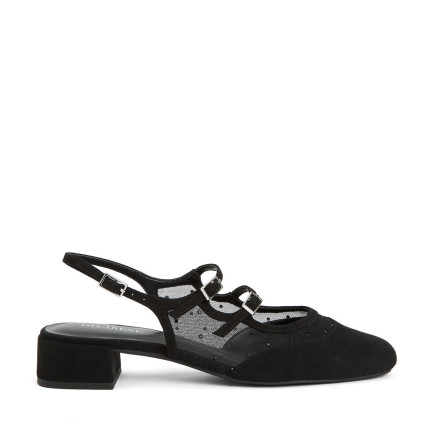 Divarese Kadın Siyah Tül Detaylı Babet Divarese Kadın Siyah Tül Detaylı Babet