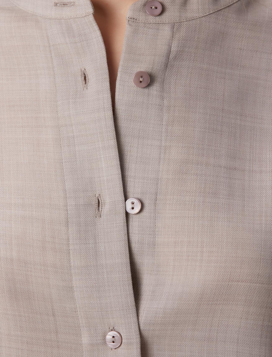 Network Kadın Bej Yün Karışımlı Gömlek Network Kadın Bej Yün Karışımlı Gömlek