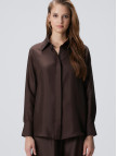 Network Kadın Limited Acı Kahve İpek Twill Gömlek Network Kadın Limited Acı Kahve İpek Twill Gömlek