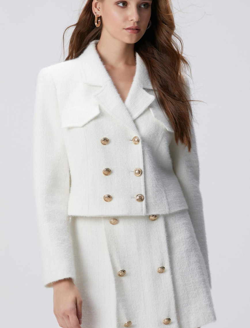 Network Kadın Kırık Beyaz Ceket