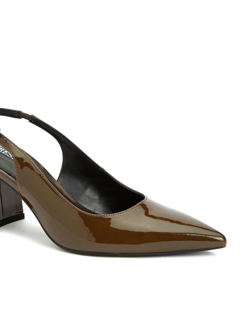 Divarese Kadın Haki Bantlı Topuklu Ayakkabı Divarese Kadın Haki Bantlı Topuklu Ayakkabı