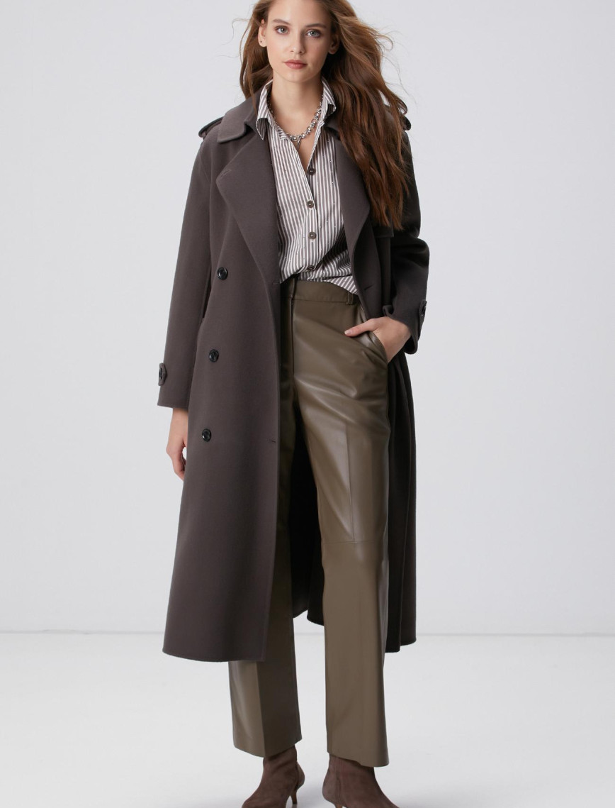 Network Kadın Limited Antrasit Yün Pardösü Network Kadın Limited Antrasit Yün Pardösü