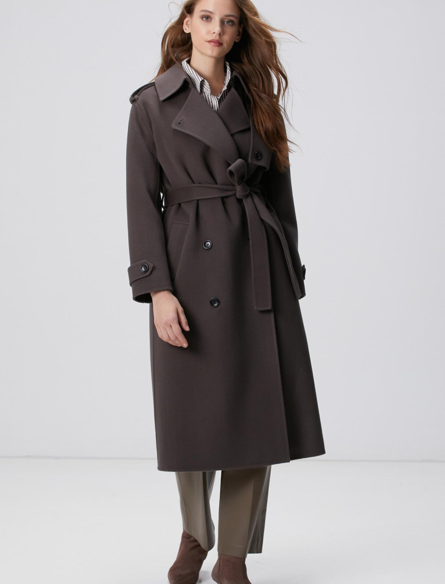 Network Kadın Limited Antrasit Yün Pardösü Network Kadın Limited Antrasit Yün Pardösü