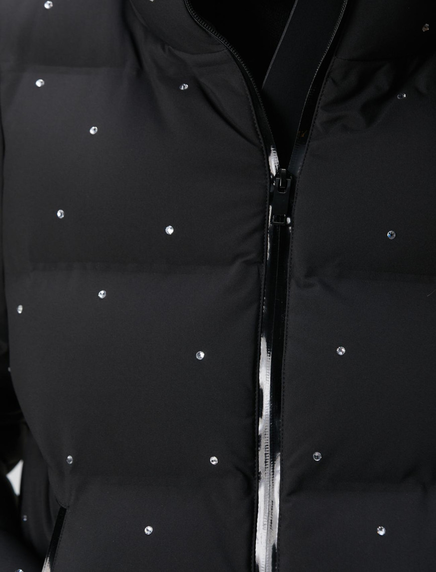 Network Kadın Siyah Taşlı Puffer Mont Network Kadın Siyah Taşlı Puffer Mont