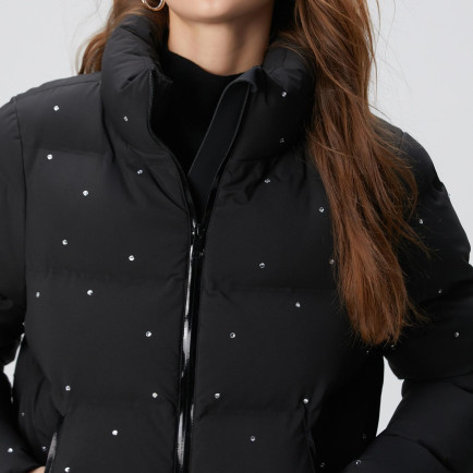 Network Kadın Siyah Taşlı Puffer Mont Network Kadın Siyah Taşlı Puffer Mont