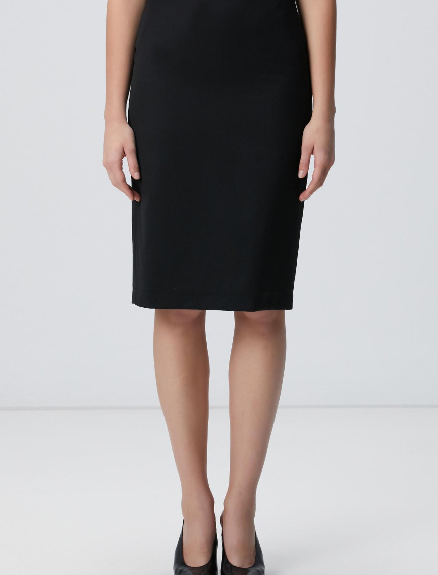 Network Kadın Siyah Yün Karışımlı Midi Etek Network Kadın Siyah Yün Karışımlı Midi Etek