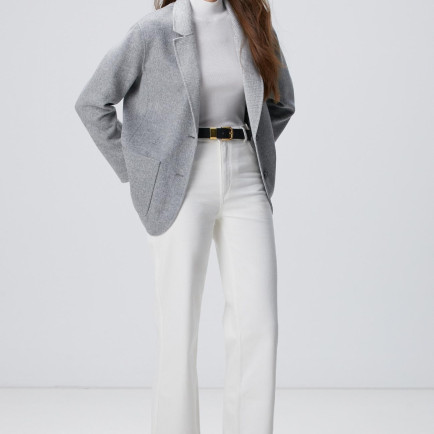 Network Kadın Limited Açık Gri Yün Karışımlı Ceket Network Kadın Limited Açık Gri Yün Karışımlı Ceket