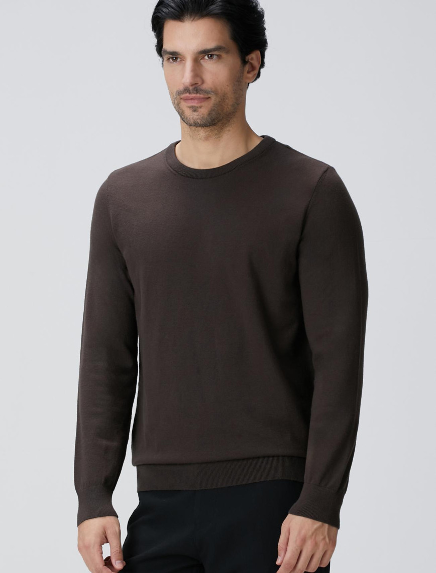 Network Erkek Kahverengi Triko Kazak Network Erkek Kahverengi Triko Kazak