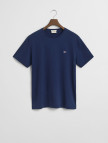 GANT Erkek Mavi Regular Fit Bisiklet Yaka T-Shirt
