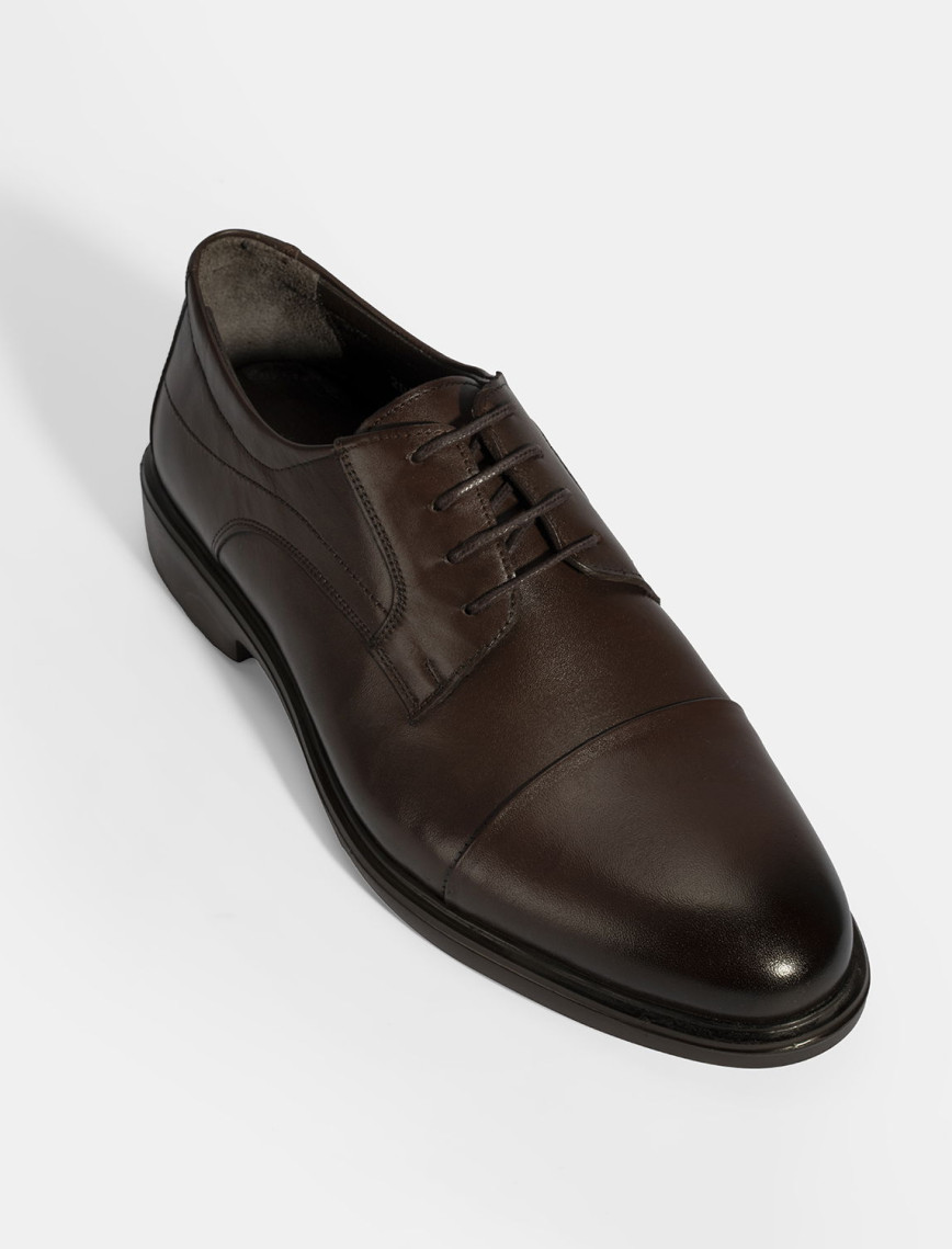 Erkek Kahve Bağcıklı Deri Klasik Ayakkabı Erkek Kahve Bağcıklı Deri Klasik Ayakkabı