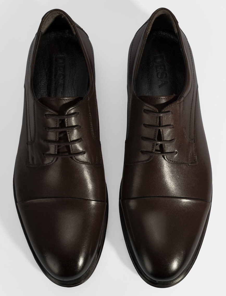 Erkek Kahve Bağcıklı Deri Klasik Ayakkabı Erkek Kahve Bağcıklı Deri Klasik Ayakkabı
