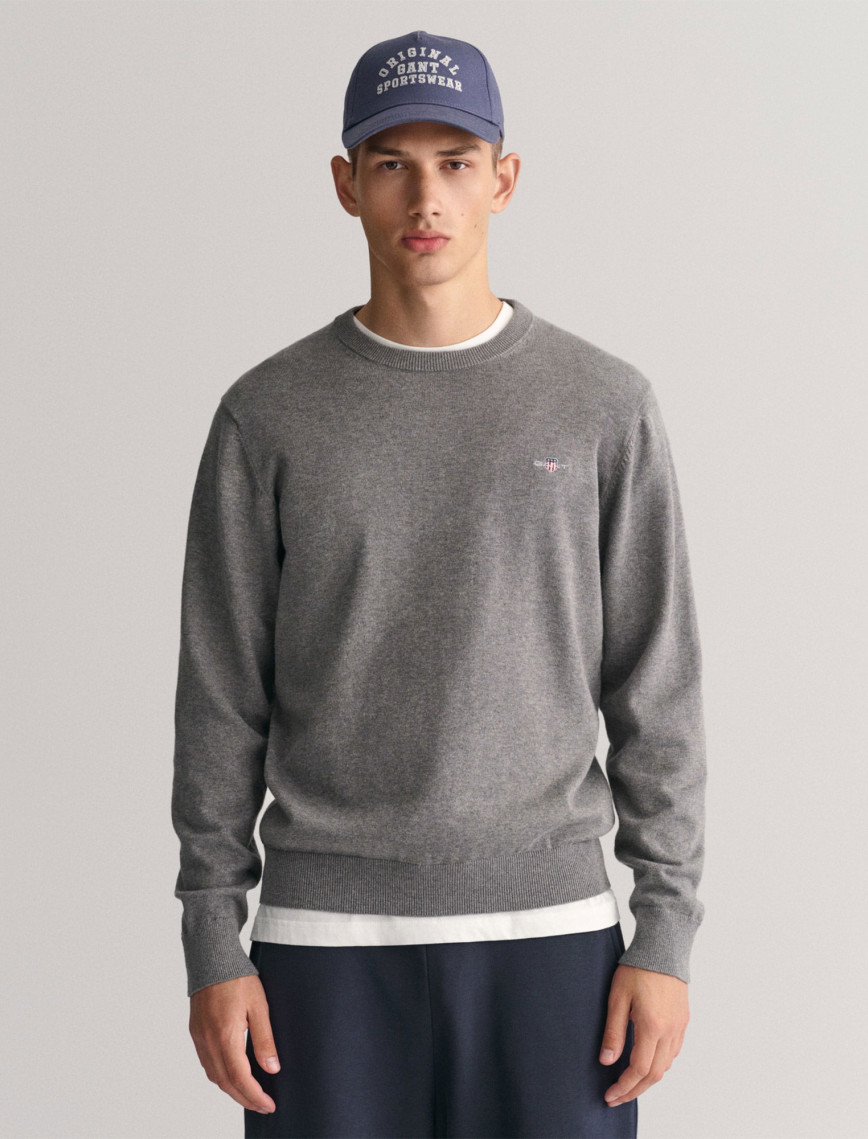 GANT Erkek Bordo Regular Fit Bisiklet Yaka Kazak GANT Erkek Bordo Regular Fit Bisiklet Yaka Kazak