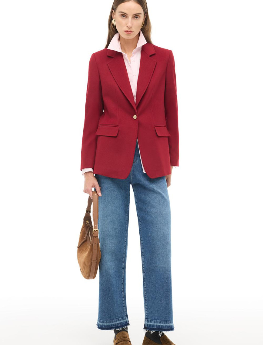Bordo Klasik Yaka Ceket Bordo Klasik Yaka Ceket