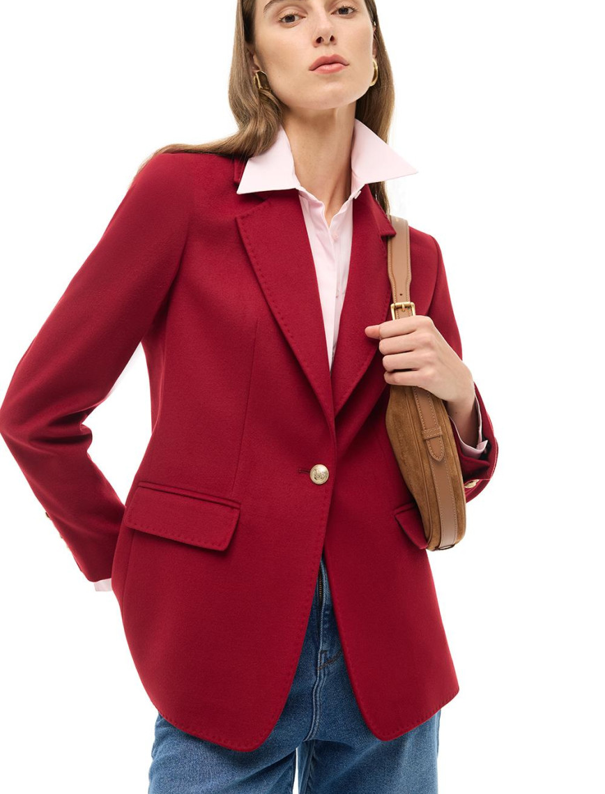 Bordo Klasik Yaka Ceket Bordo Klasik Yaka Ceket