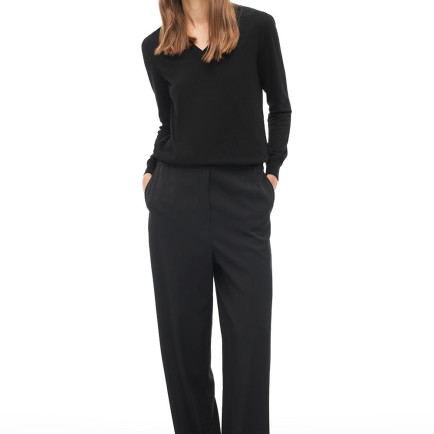 Siyah Yüksek Bel Geniş Paça Pantolon Siyah Yüksek Bel Geniş Paça Pantolon