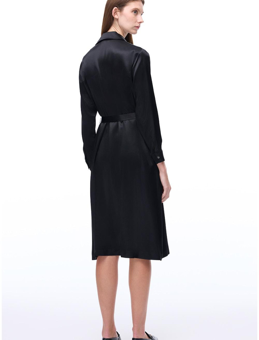 Wonder Midi Boy Takma Kol Siyah Renk Elbise Wonder Midi Boy Takma Kol Siyah Renk Elbise