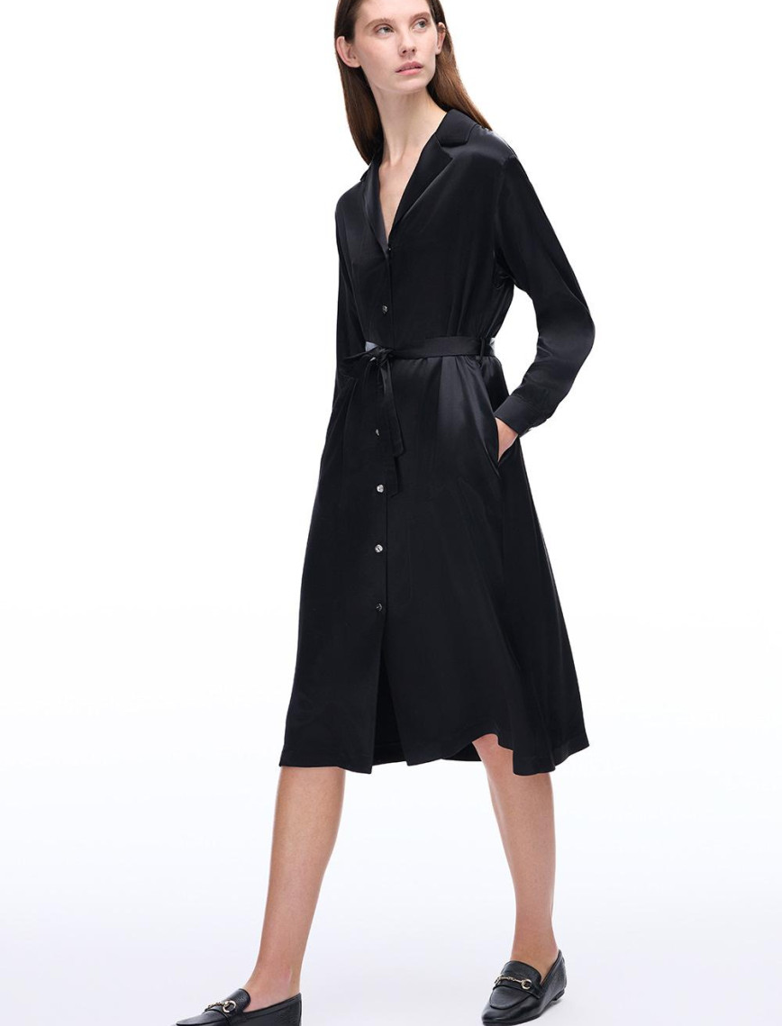 Wonder Midi Boy Takma Kol Siyah Renk Elbise Wonder Midi Boy Takma Kol Siyah Renk Elbise