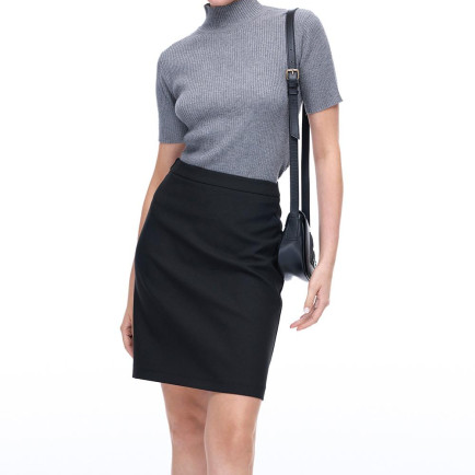 Morningstar Slim Fit Diz Üstü Siyah Etek Morningstar Slim Fit Diz Üstü Siyah Etek