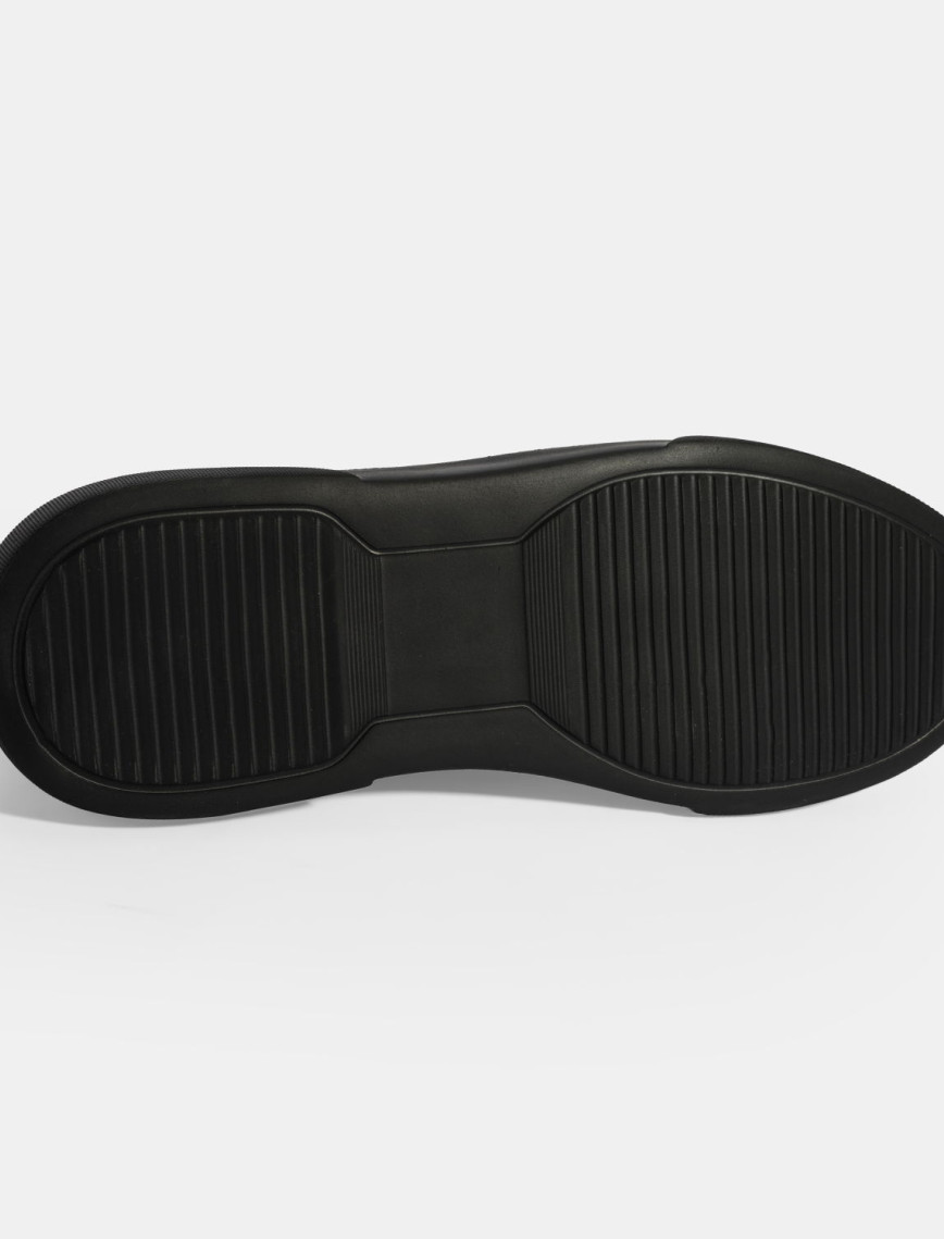 Erkek Siyah Bağcıklı Deri Günlük Ayakkabı Erkek Siyah Bağcıklı Deri Günlük Ayakkabı