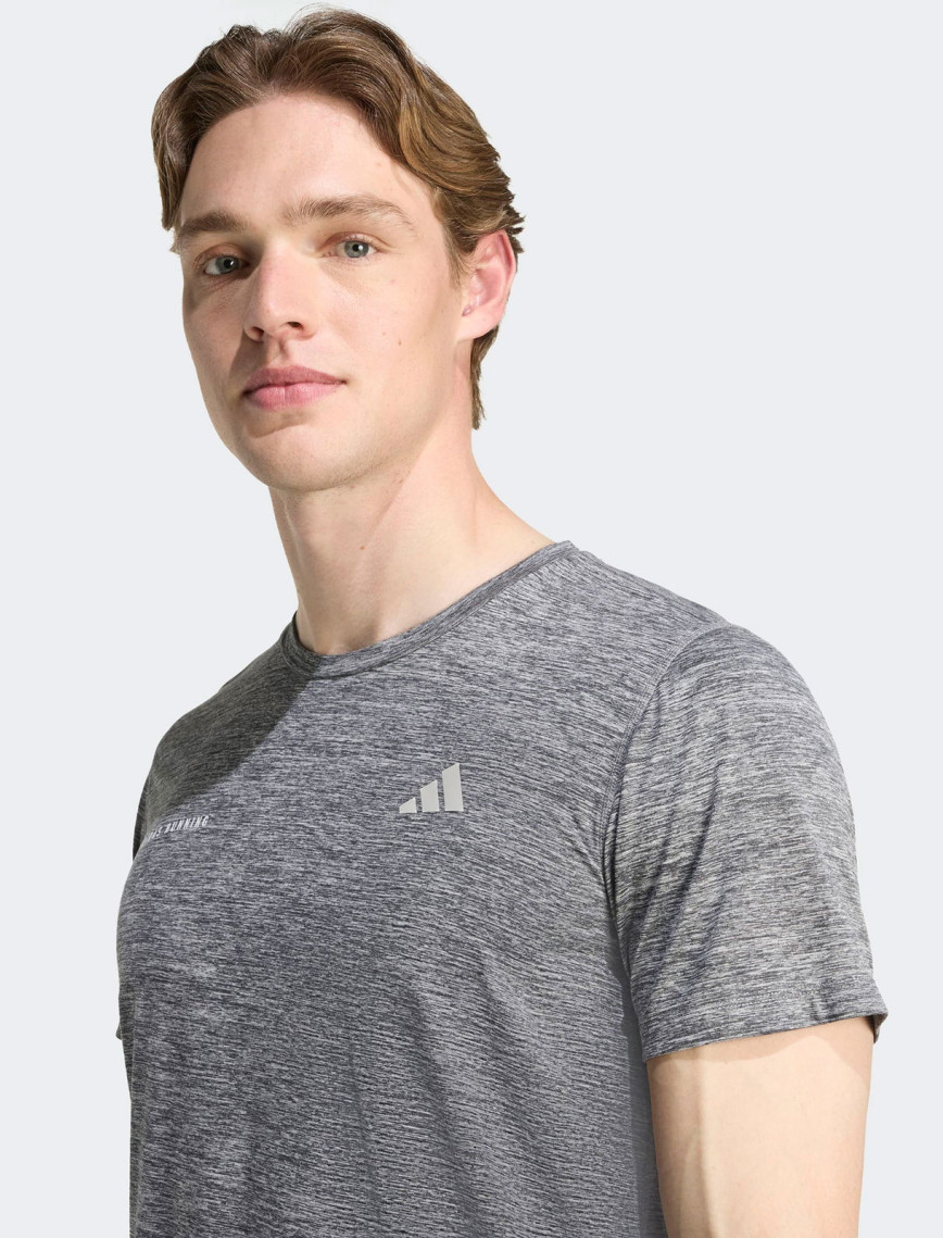 adidas Own The Run Melange Erkek Gri Koşu T-Shirt adidas Own The Run Melange Erkek Gri Koşu T-Shirt