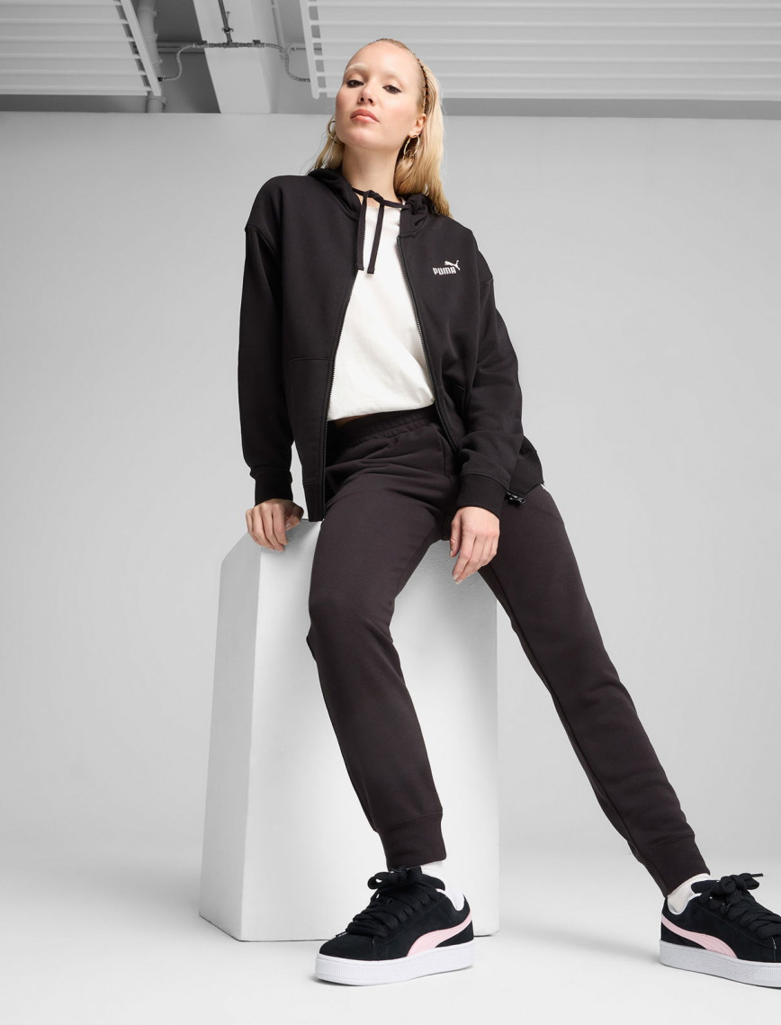 Puma Ess Comfort Full-Zip Kadın Siyah Eşofman Üstü