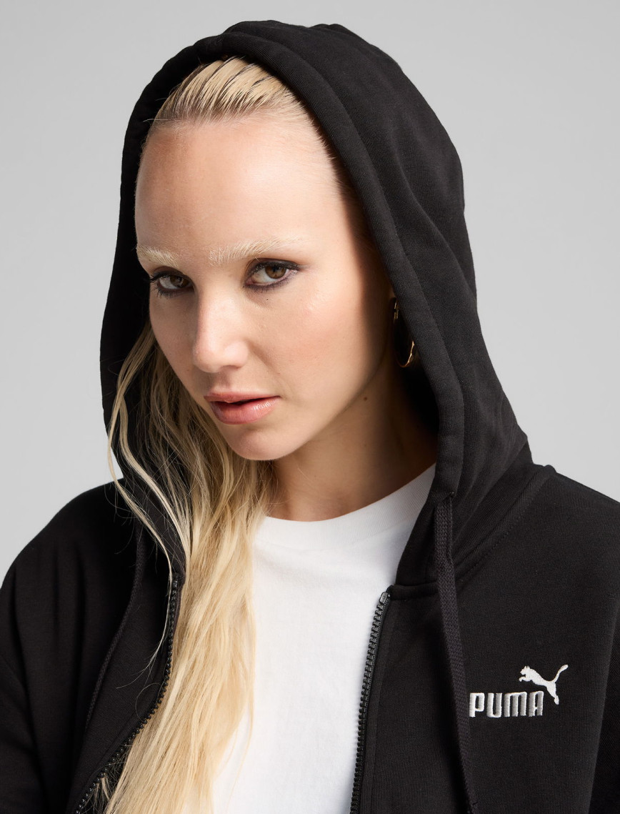 Puma Ess Comfort Full-Zip Kadın Siyah Eşofman Üstü